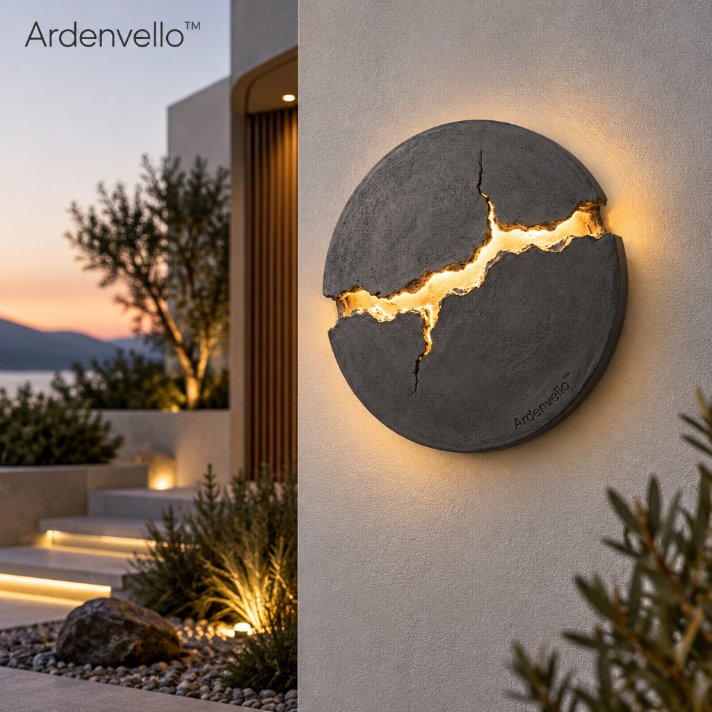Faultline Concrete Glow Sconce 1