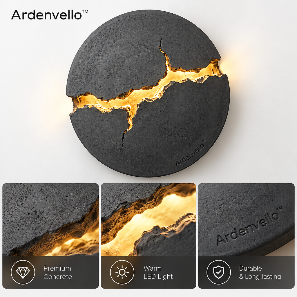 Faultline Concrete Glow Sconce 4