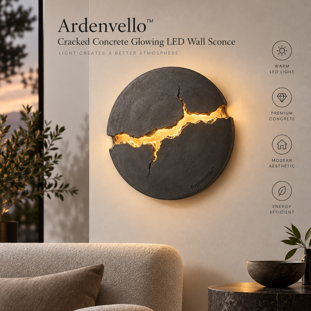 Faultline Concrete Glow Sconce 5