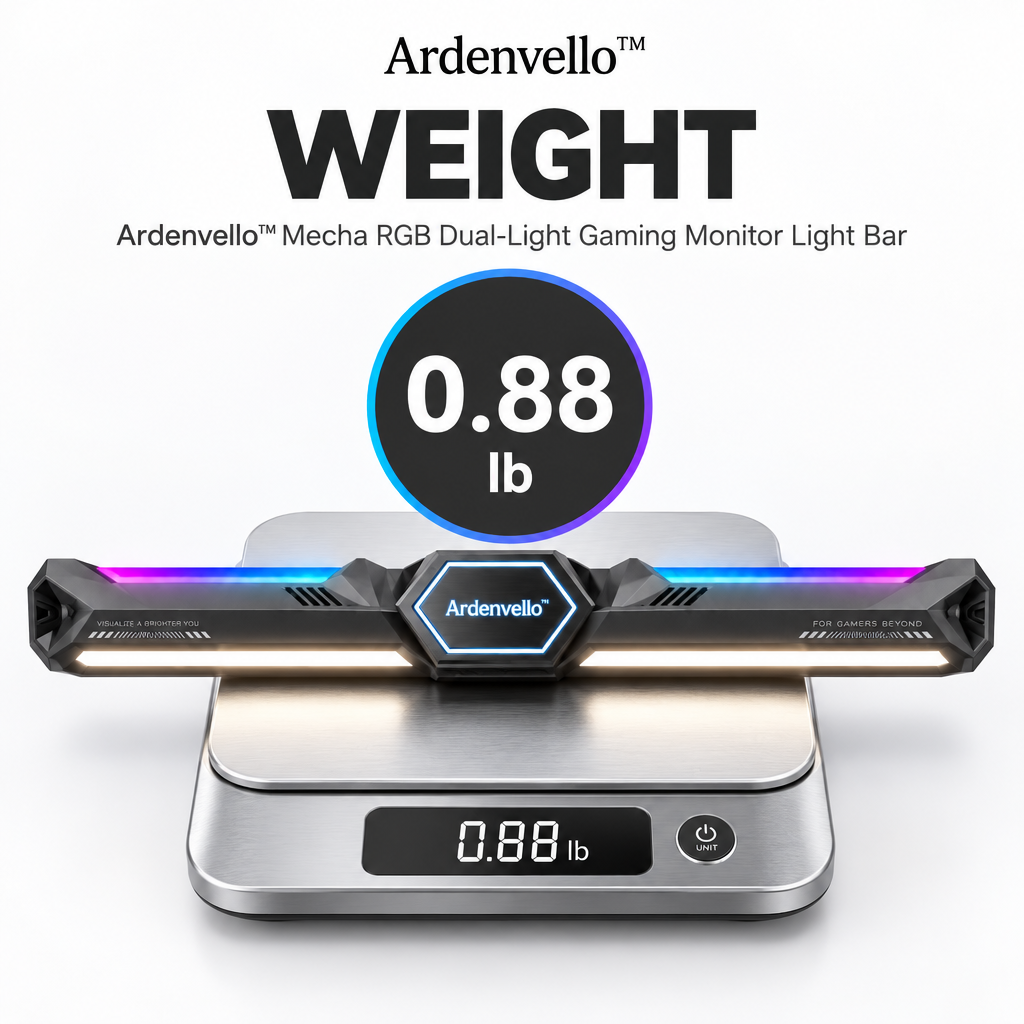 Mecha RGB Dual-Light Monitor Bar – Product Weight