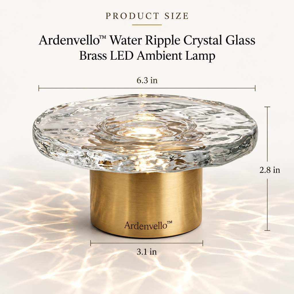 Tideglass Water Ripple Lamp – Product Dimensions