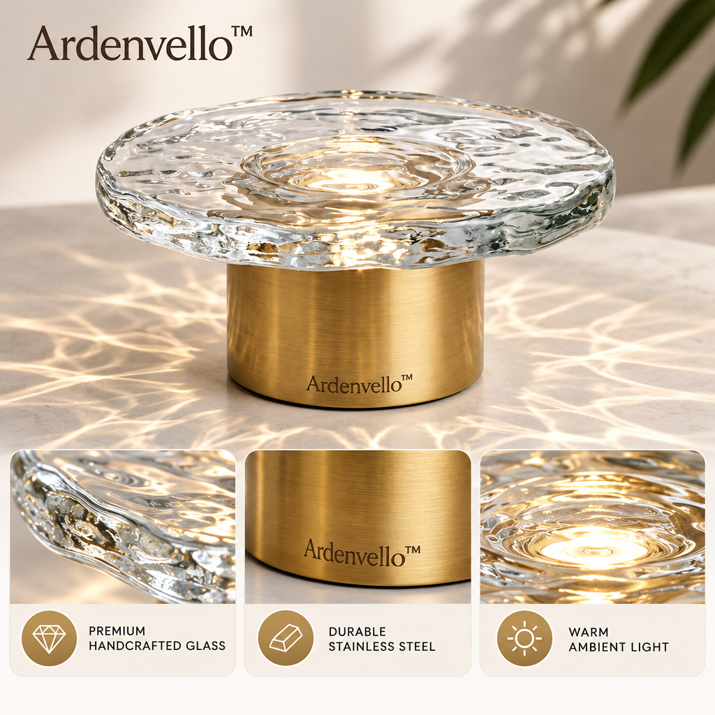 Tideglass Water Ripple Lamp – Materials & Structure
